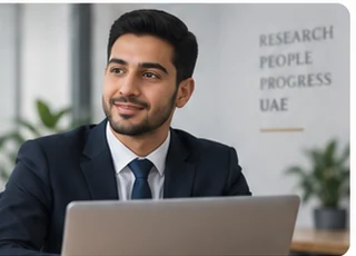 A postgraduate student looking confident during an online defence